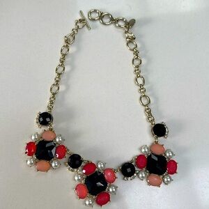 WHBM coral black and pearl necklace